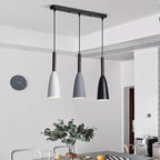 Nordic 3-Light Kitchen Island Pendant with Tapered Metal Shades