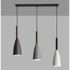 Nordic 3-Light Kitchen Island Pendant with Tapered Metal Shades