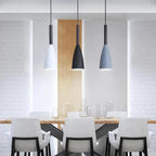 Nordic 3-Light Kitchen Island Pendant with Tapered Metal Shades