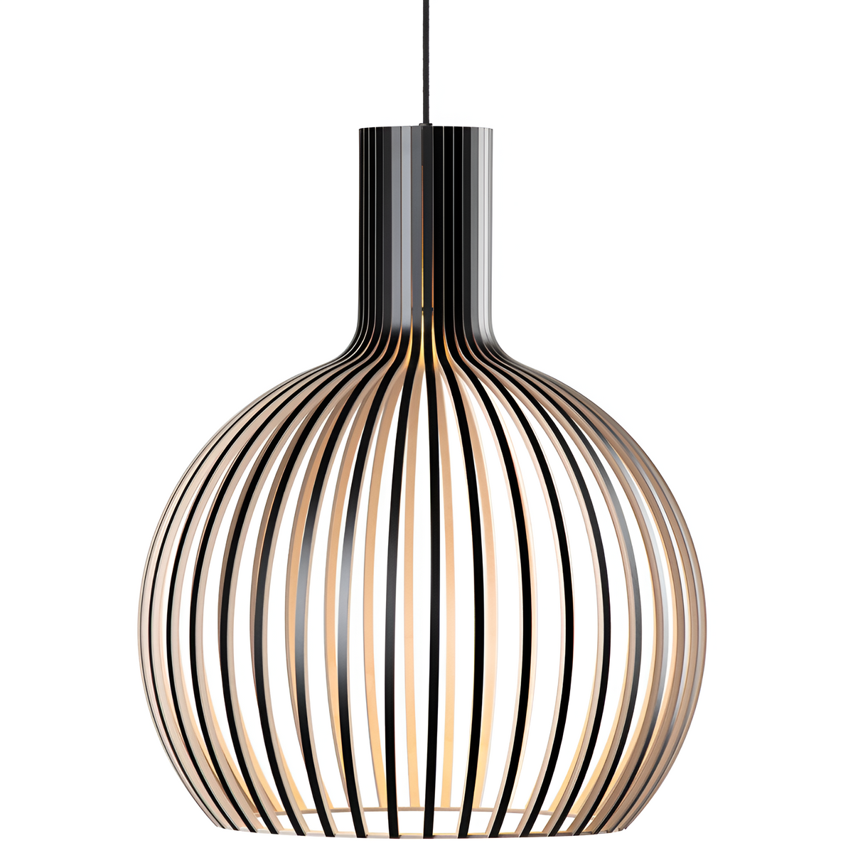 Wooden Slat Cage Pendant Light – 3 Sizes