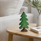 Handmade Wooden Evergreen Tree Tabletop Decor