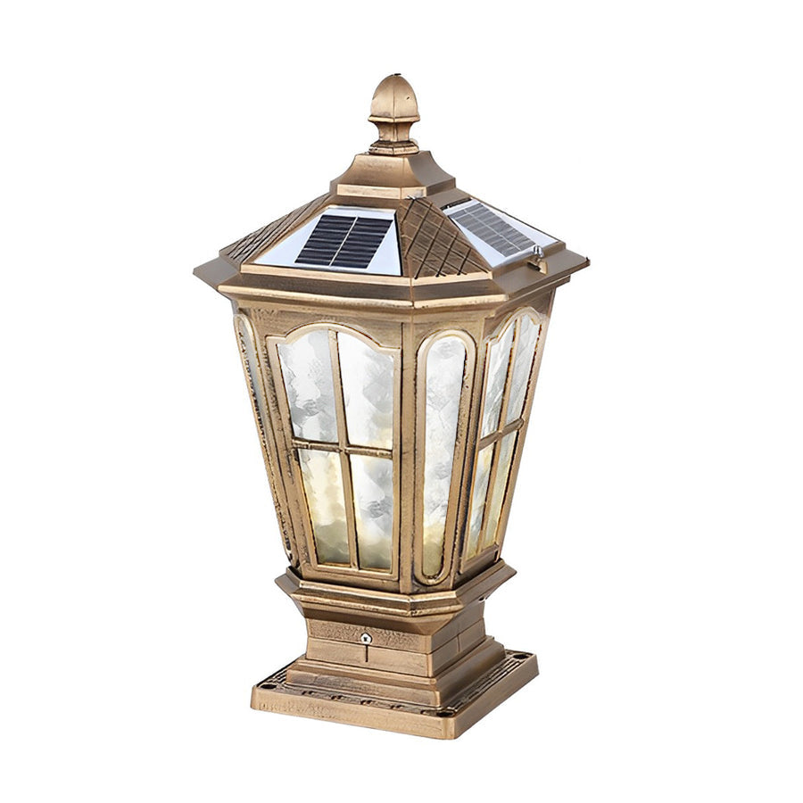 Classic Lantern Outdoor Post Light – Solar or Wired