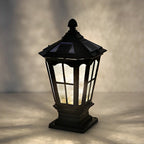 Classic Lantern Outdoor Post Light – Solar or Wired