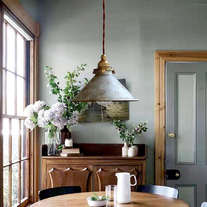Vintage industrial cone pendant light