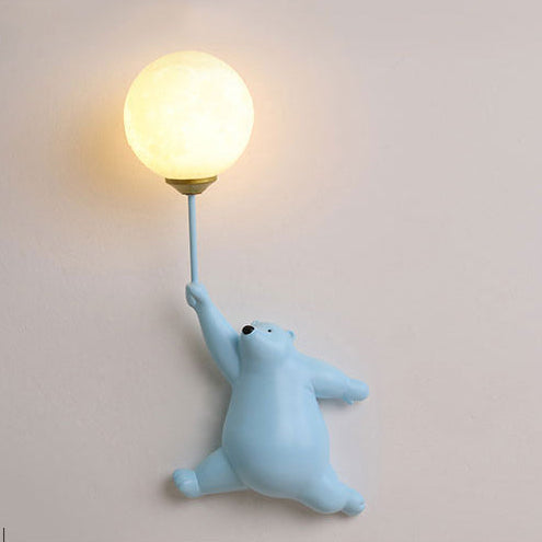 Bear Balloon Wall Lamp for Kids' Rooms
