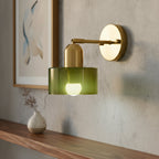 Bauhaus colored glass wall lamp