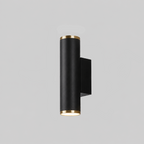 Up-Down LED Outdoor Wall Light – Black & Gold