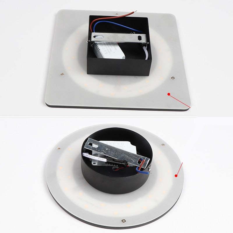 Minimalist LED Wall Sconce – Round or Square, Motion Sensor Option