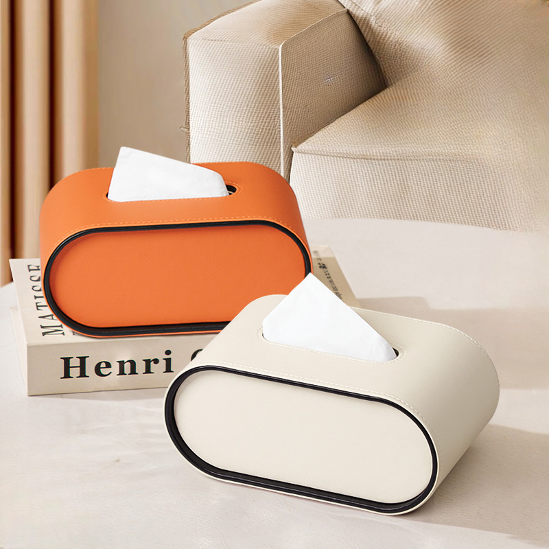Rectangular tissue box cover