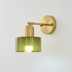 Bauhaus Colored Glass Wall Lamp