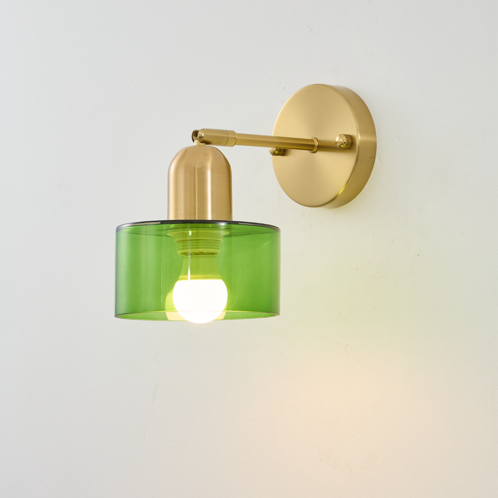 Bauhaus Colored Glass Wall Lamp