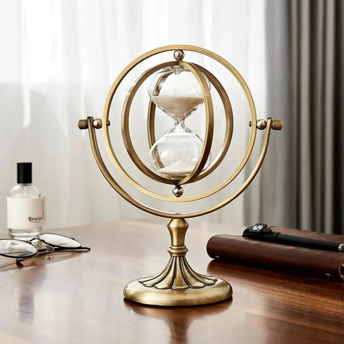 Luxury Hourglass Sand Timer with Metal Frame – 15, 30 or 60 Min