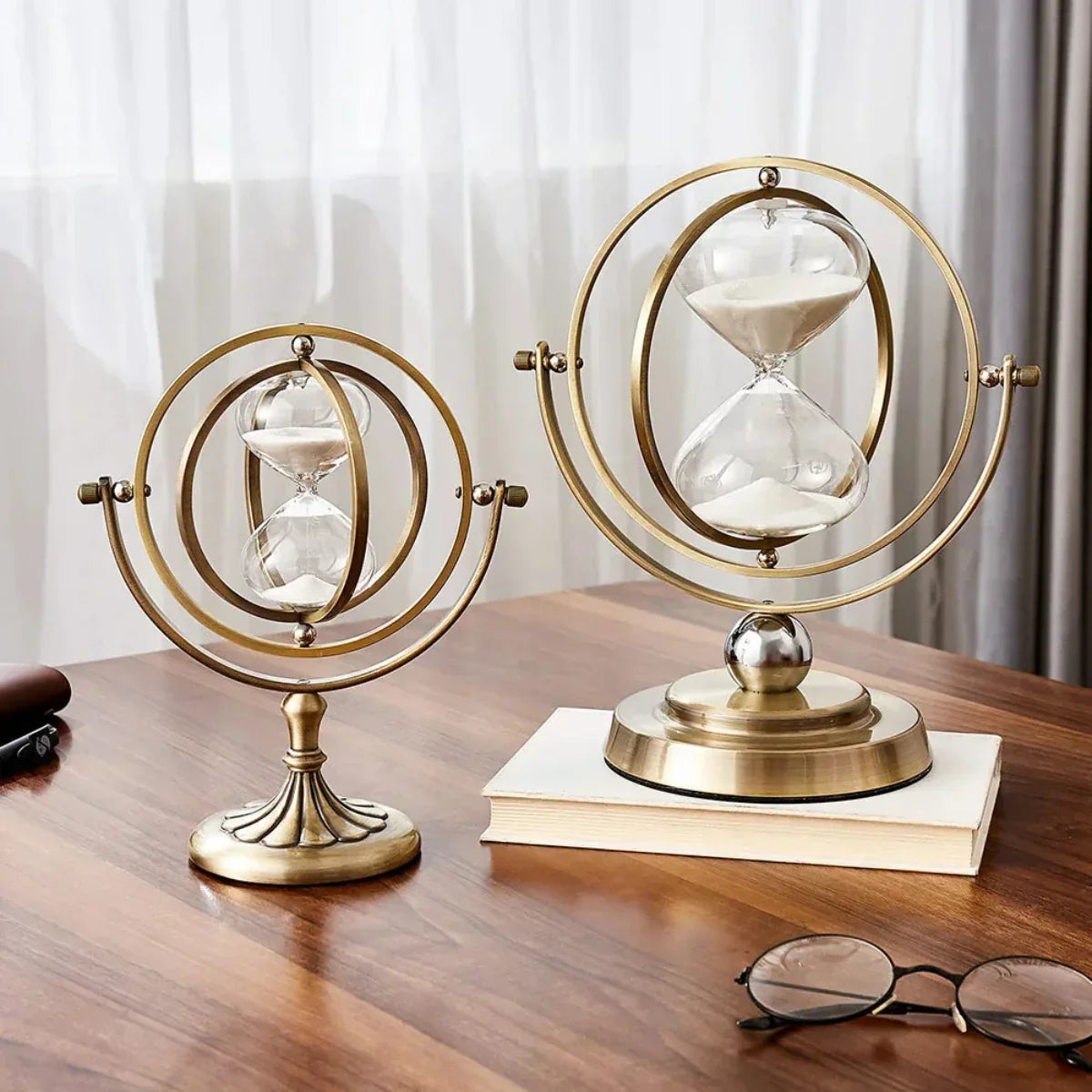 Luxury Hourglass Sand Timer with Metal Frame – 15, 30 or 60 Min