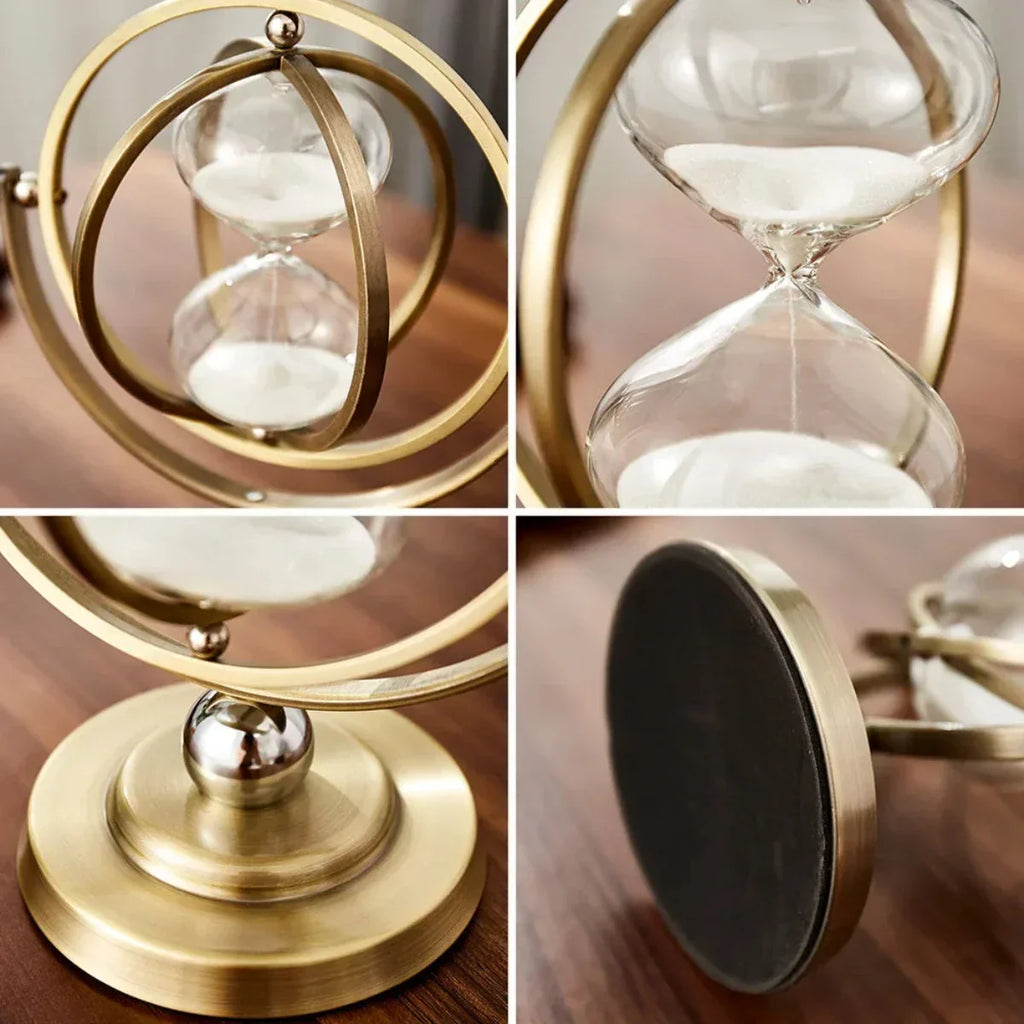 Luxury Hourglass Sand Timer with Metal Frame – 15, 30 or 60 Min
