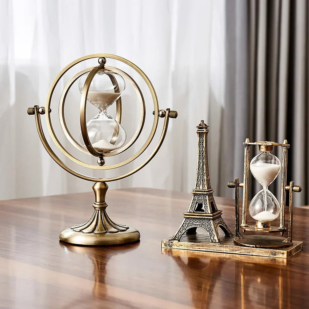 Luxury Hourglass Sand Timer with Metal Frame – 15, 30 or 60 Min
