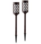 Solar Flickering Flame Garden Torch Lights – Set of 2