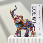Colorful Resin Elephant Figurine – Modern Art Sculpture