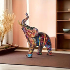 Colorful Resin Elephant Figurine – Modern Art Sculpture