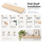 Live-Edge Acacia Wood Wall Shelf – Industrial Brackets