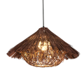 Woven Rattan Bamboo Pendant Light – 19.7"