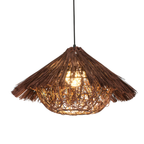 Woven Rattan Bamboo Pendant Light – 19.7"