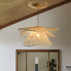 Organic Woven Rattan Pendant Light – 3 Sizes