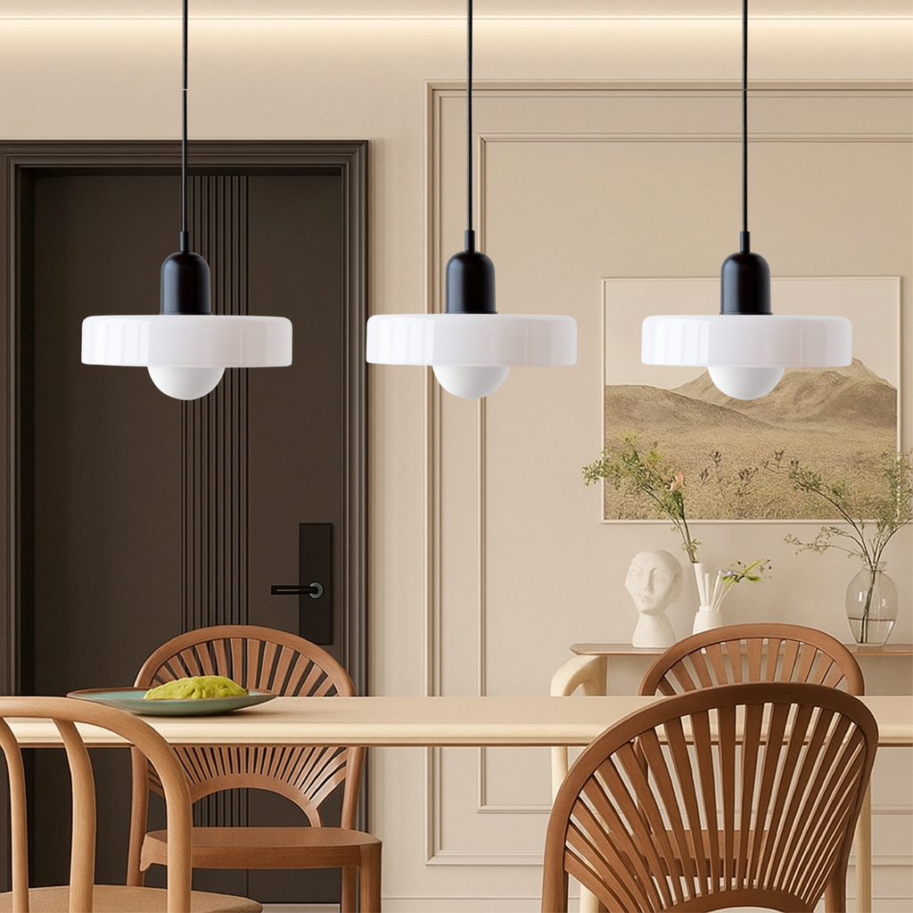 Bauhaus Triple Glass Pendant Light – 39" Wide