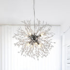 8-Light Crystal Sputnik Chandelier – Chrome or Brass