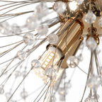 8-Light Crystal Sputnik Chandelier – Chrome or Brass