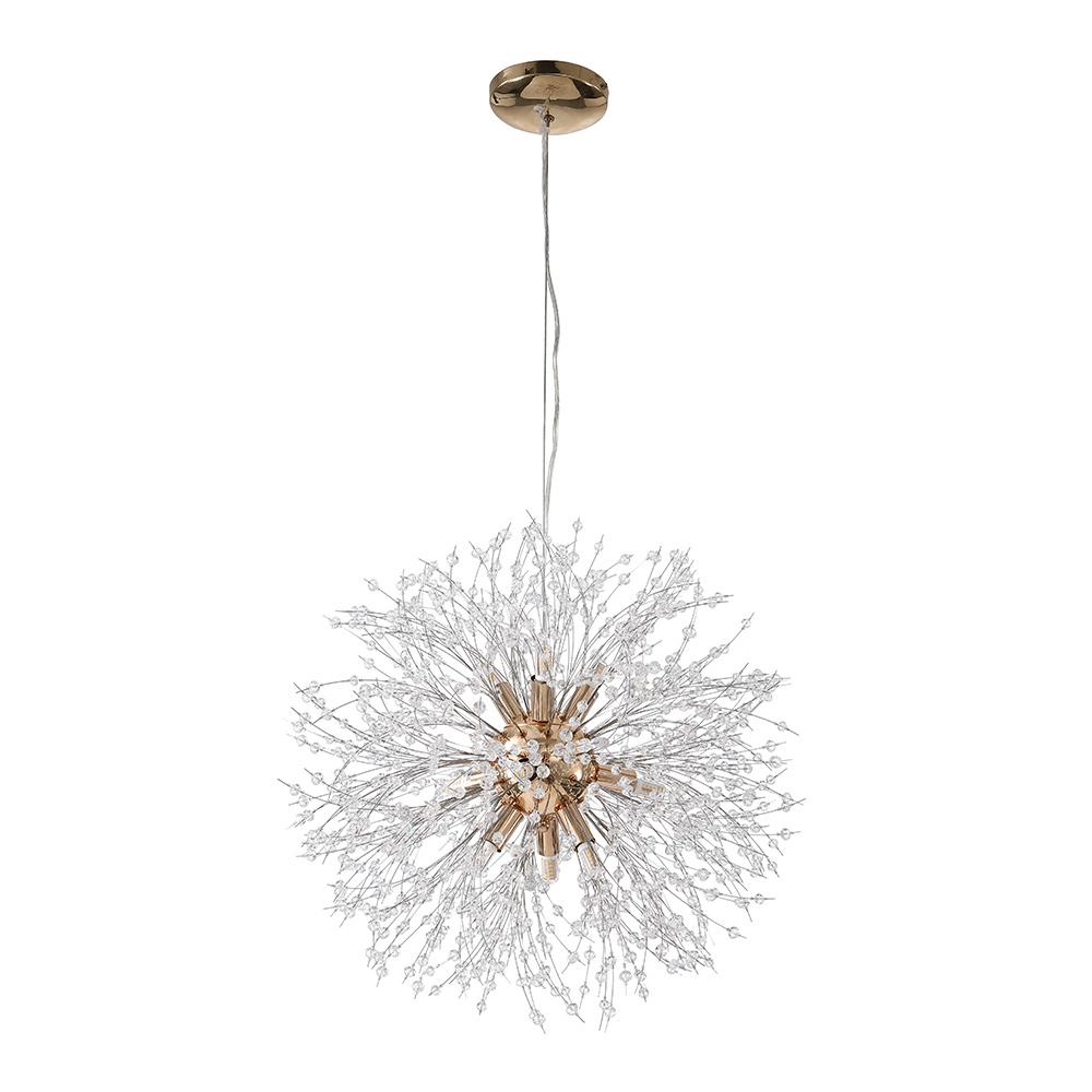 9-Light Crystal Sputnik Chandelier – Gold or Chrome