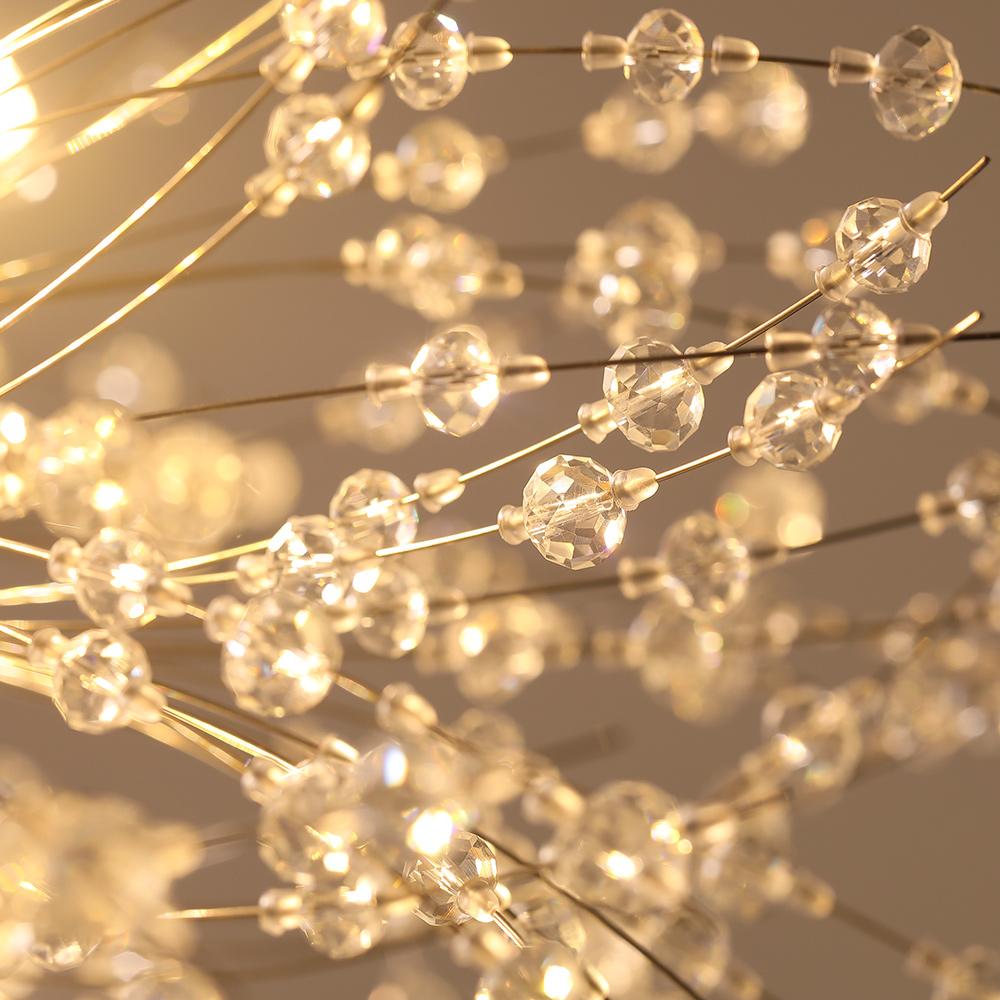 9-Light Crystal Sputnik Chandelier – Gold or Chrome
