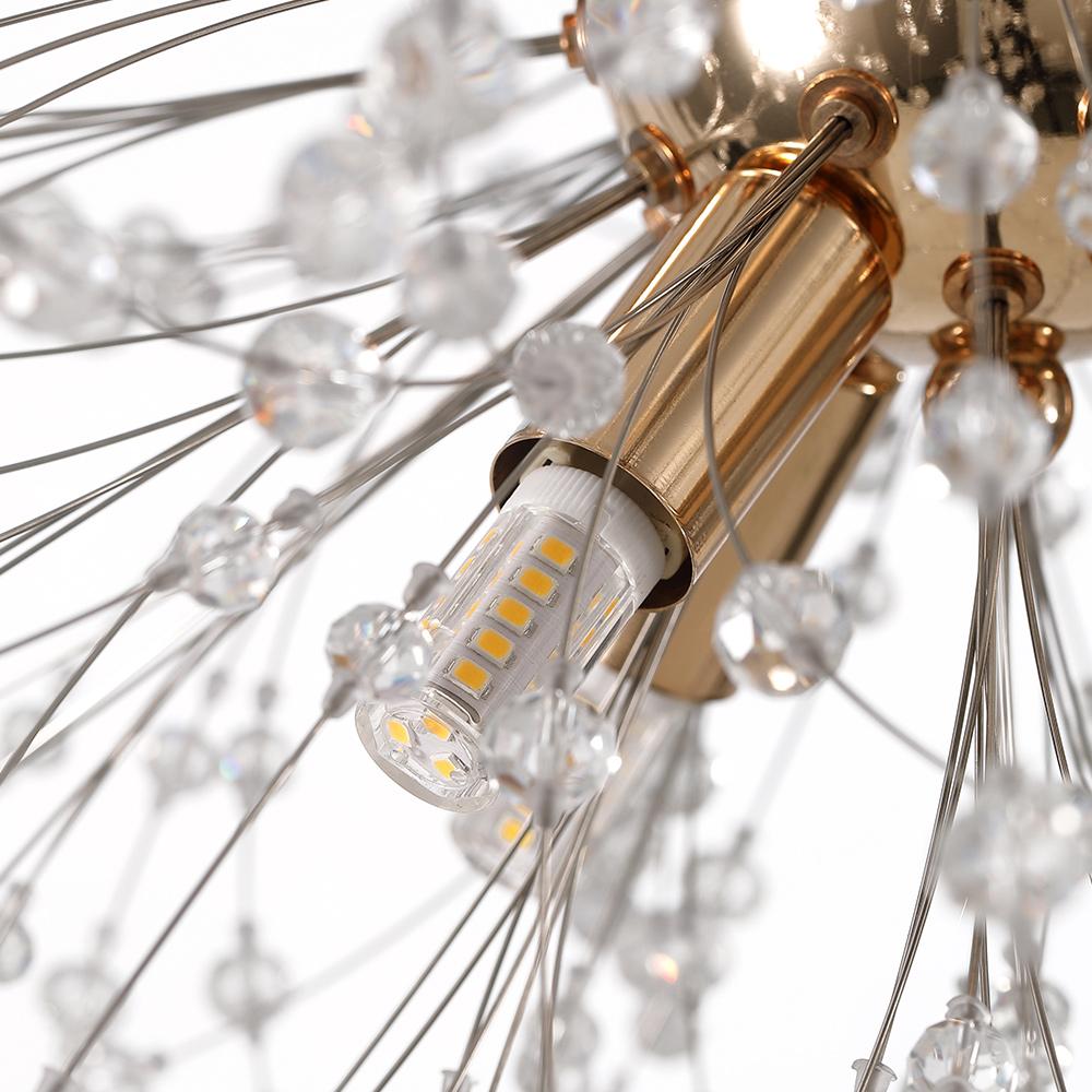 9-Light Crystal Sputnik Chandelier – Gold or Chrome