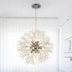 9-Light Crystal Sputnik Chandelier – Gold or Chrome