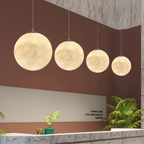 Moon pendant light size options