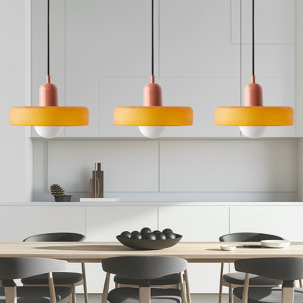 Bauhaus Triple Glass Pendant Light – 39" Wide