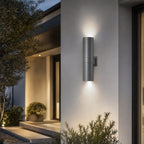 Cylinder LED Outdoor Wall Light – IP65, Up-Down Beam
