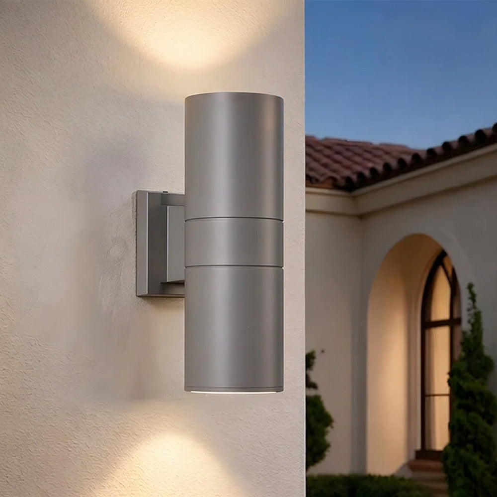 Cylinder LED Outdoor Wall Light – IP65, Up-Down Beam