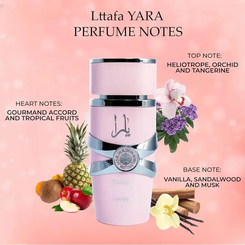 Lattafa Yara Eau de Parfum 100ml for Women – Vanilla Gourmand Floral Perfume - view 3 | BROKLEN
