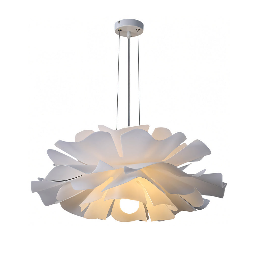 White Lotus Flower Pendant Light – Nordic Acrylic Chandelier