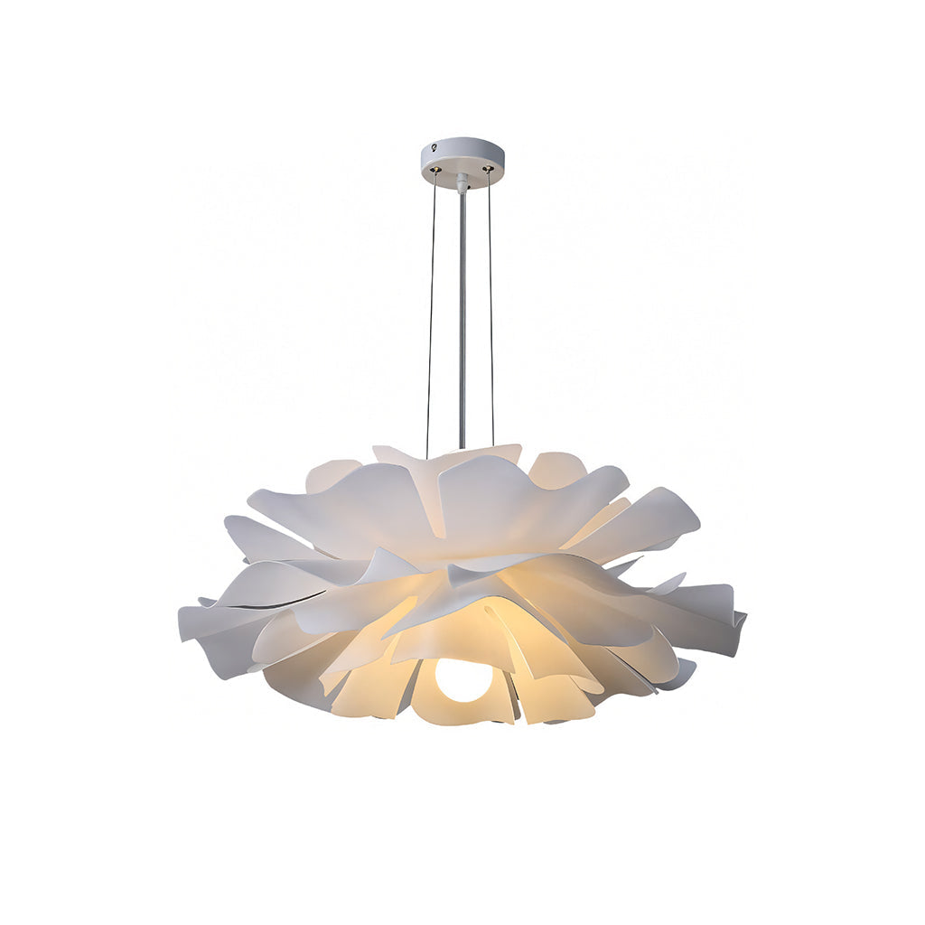 White Lotus Flower Pendant Light – Nordic Acrylic Chandelier