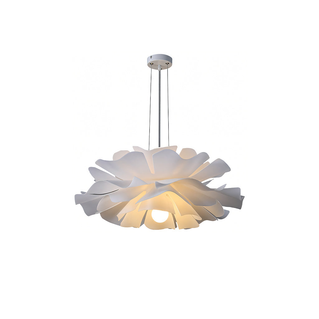 White Lotus Flower Pendant Light – Nordic Acrylic Chandelier