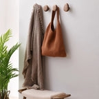 Round Wooden Wall Hooks Set – Walnut or Beech