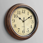 Vintage-style silent wall clock