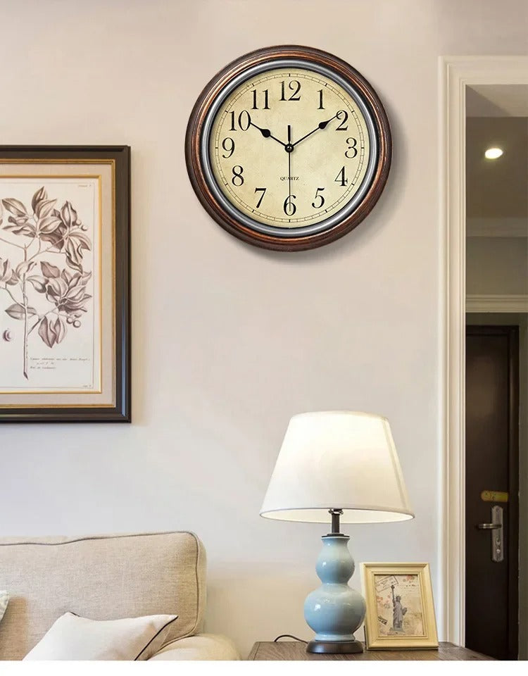 Vintage-Style Silent Wall Clock – 11.8"