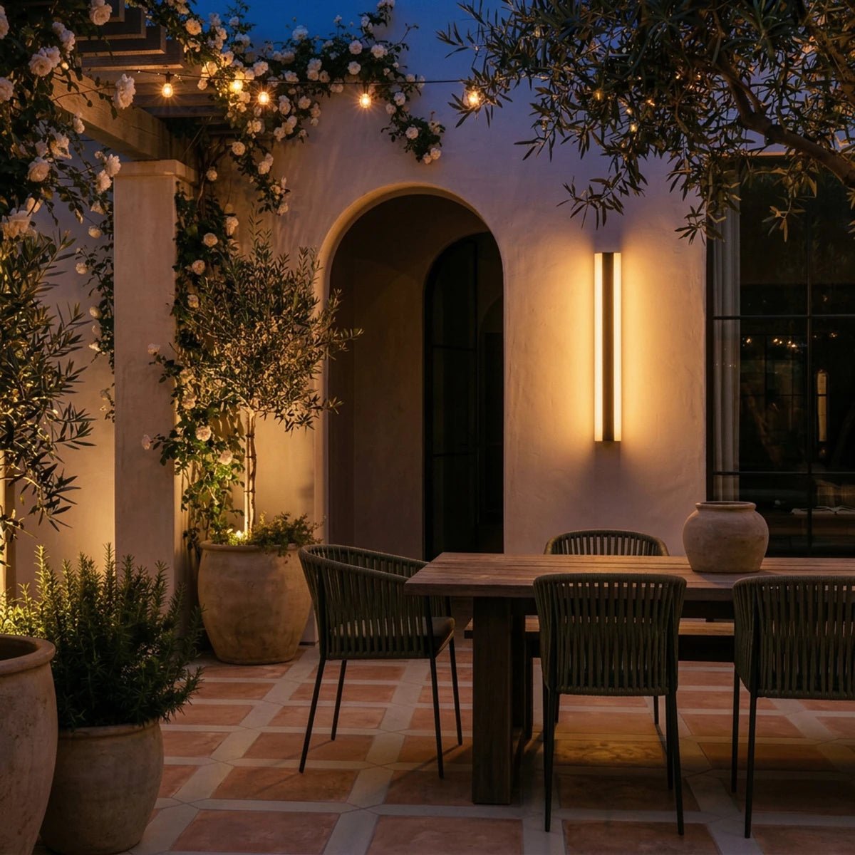 Linear LED Outdoor Wall Light with Remote – 16" to 95"