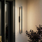 Linear LED outdoor wall light with remote