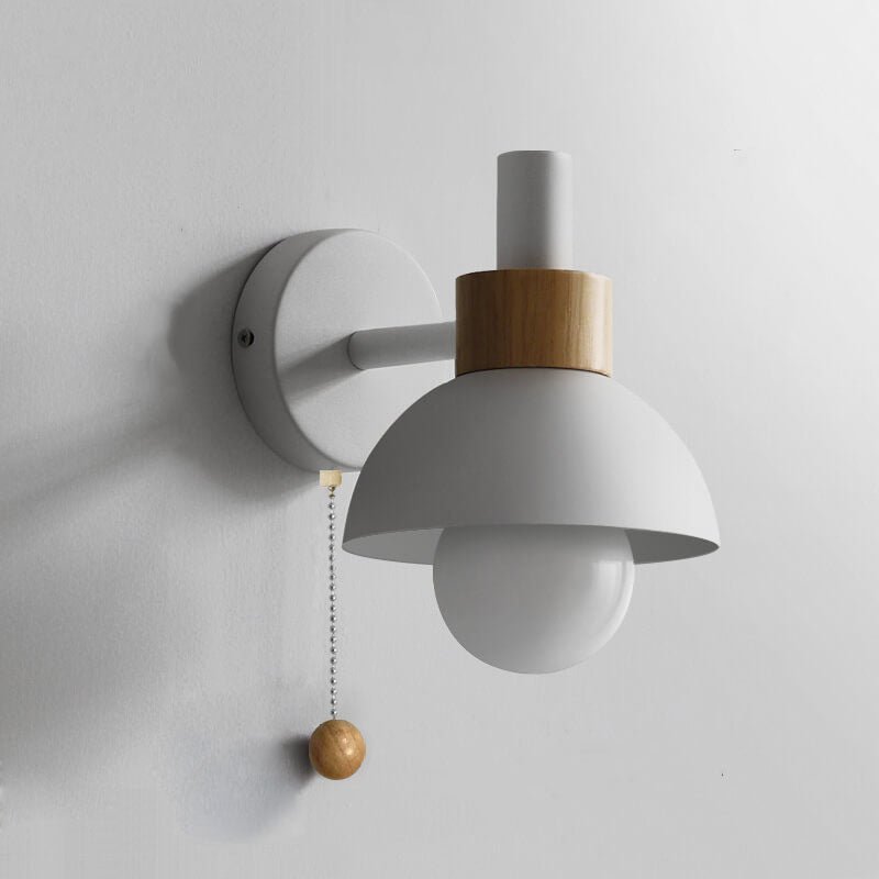 Nordic Color-Block Wall Lamp with Pull-Cord Switch