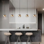 Smoked glass kitchen pendant light