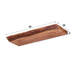 Live-Edge Acacia Wood Wall Shelf – Industrial Brackets