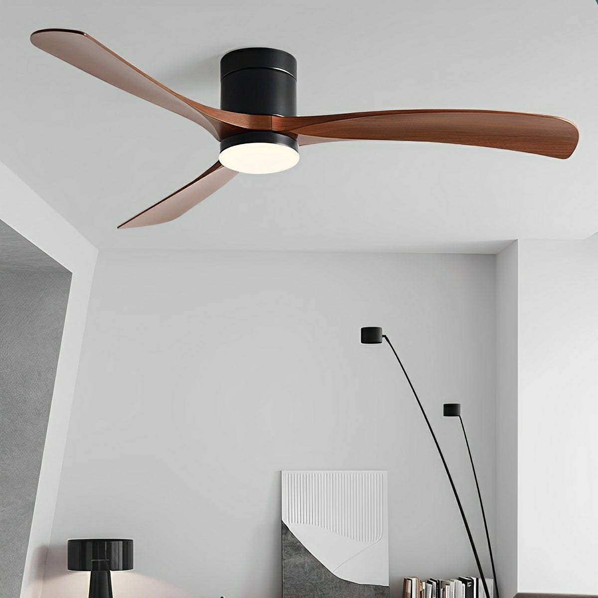Minimalist Ceiling Fan with LED Light – 38", 46" or 56"